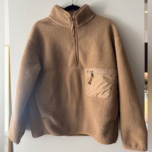 Everlane Sherpa Quarter-Zip Pullover